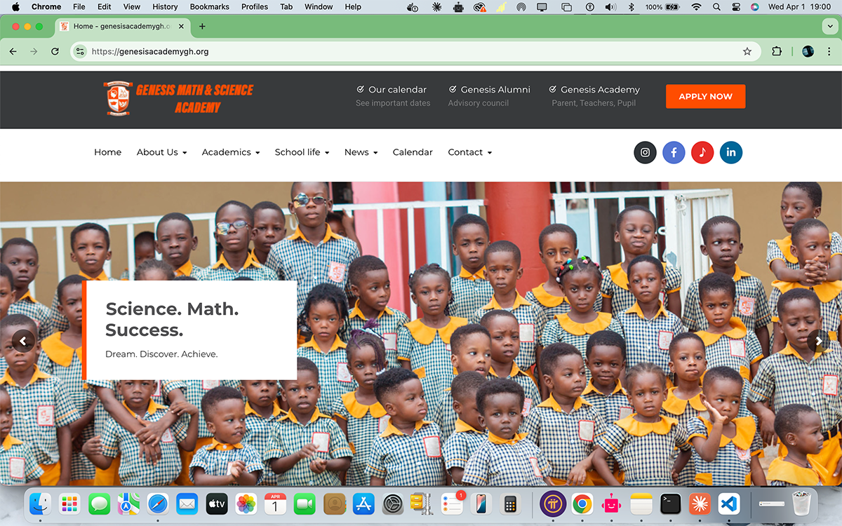 Genesis Academy Ghana Website